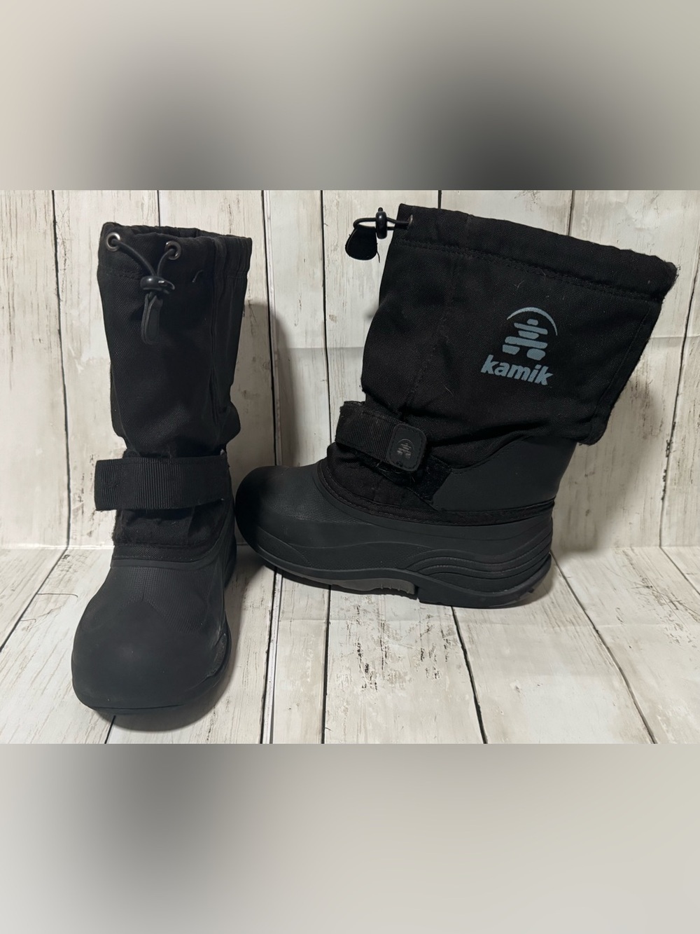 Kamik Black Pull-On Waterproof Winter Boots - Picture 4 of 7